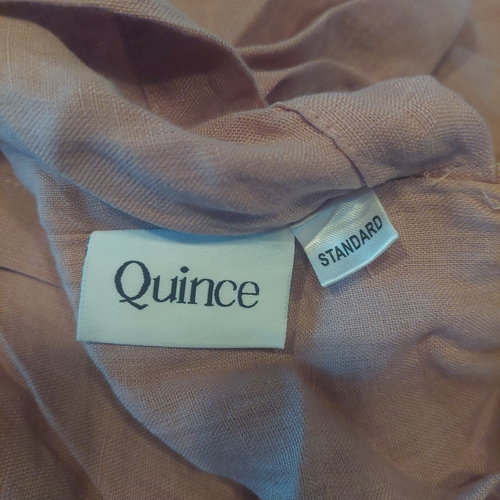 Quince Linen Dusty Mauve Standard Shams! Set Of 2 (L62) - Picture 8 of 10